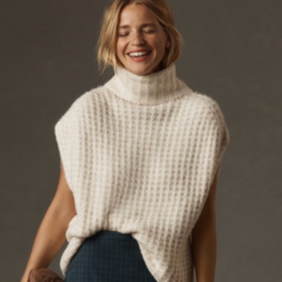 Cozy Asymmetrical Cream Sweater - Picture 1 of 7